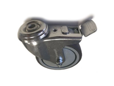 Kolečko s brzdou k posteli 100 x 27 mm