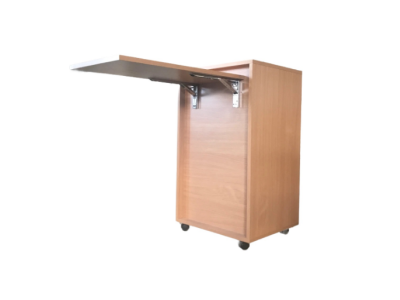 Noční stolek s odklápěcí jídelní deskou