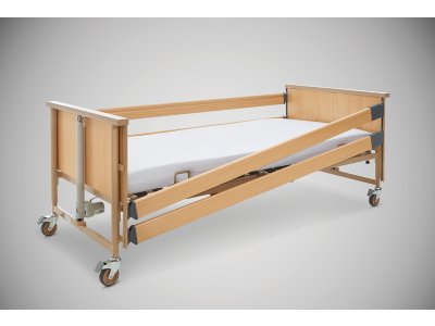 Snímatelné bočnice elektrického polohovacího lůžka Burmeier Dali IV jsou samozřejmostí.