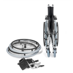 Mechanický invalidní vozík s odnímatelnými koly