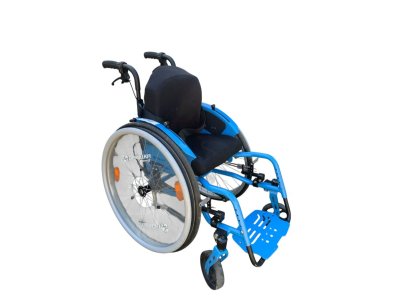 Aktivní mechanický vozík se zádovou opěrkou pro děti se skoliózou Berollka Filou č. 169