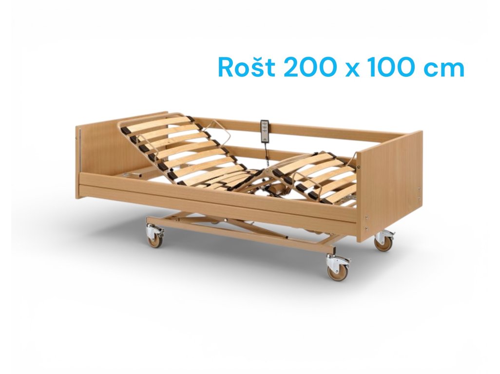 Elektrické polohovací lůžko - s křížovým podvozkem