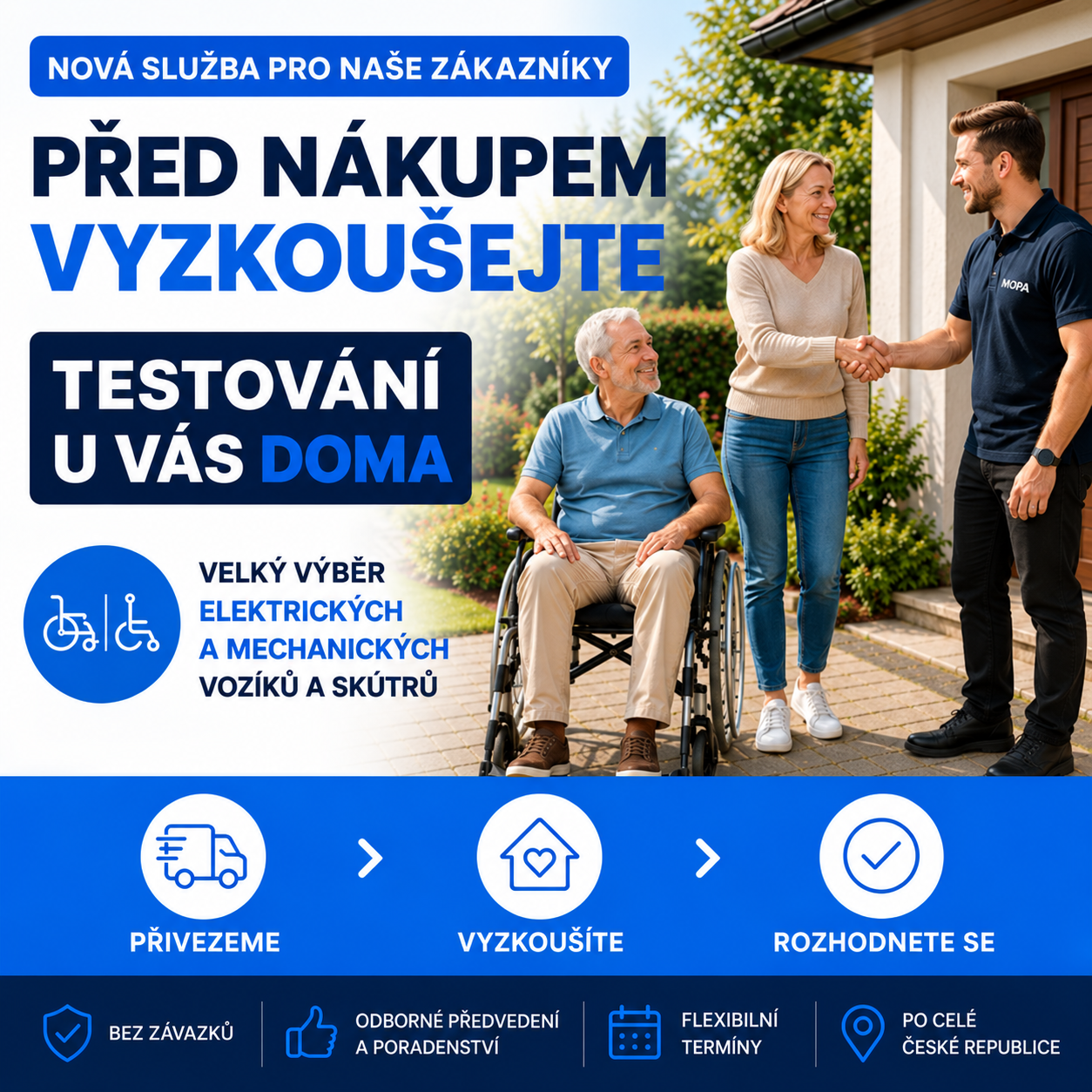 Domácí testování našich vozíků a skútrů